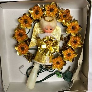 Vintage Light up Angel Tree Topper
